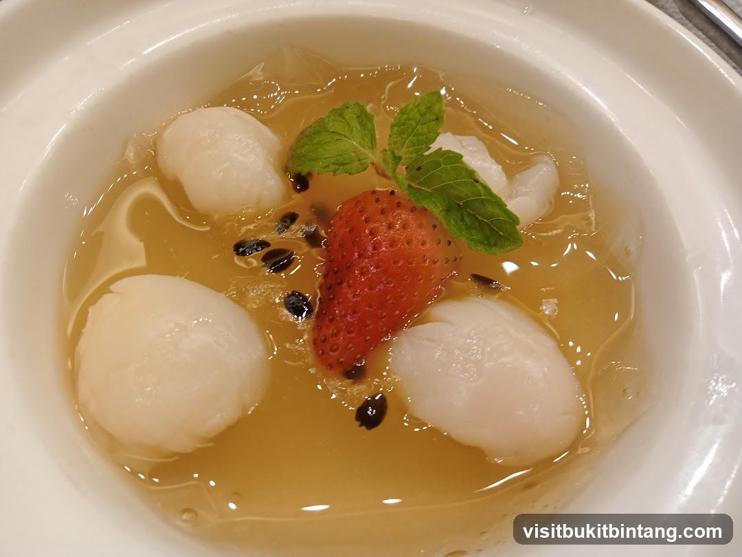 Lychee and Strawberry Dessert