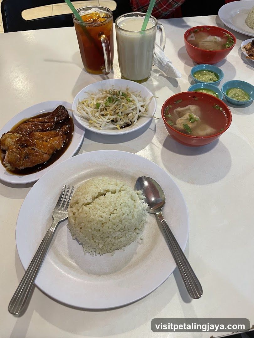 Dining Table with Food and Drinks