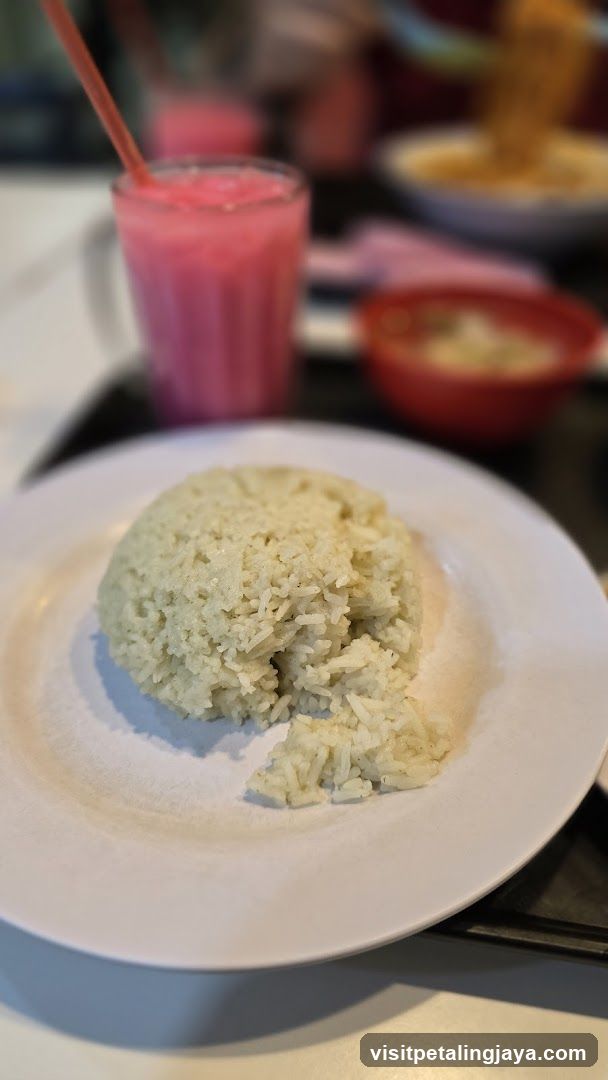 Rice and Drink at Restaurant