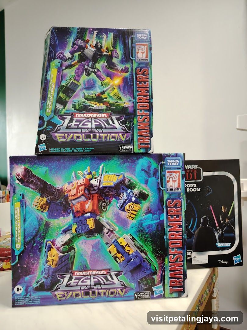 Transformers Legacy Evolution and Star Wars Merchandise Display