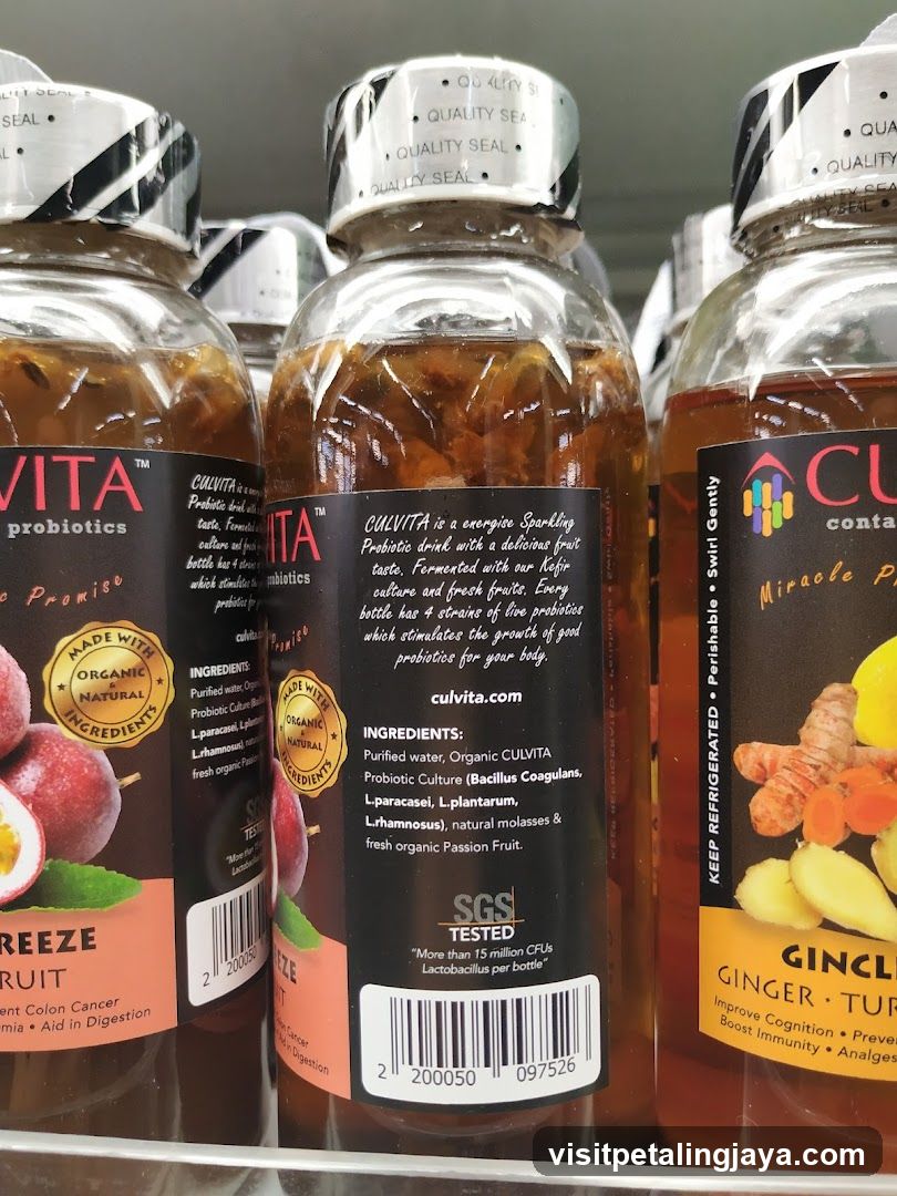 Probiotic Drink Bottles on Shelf