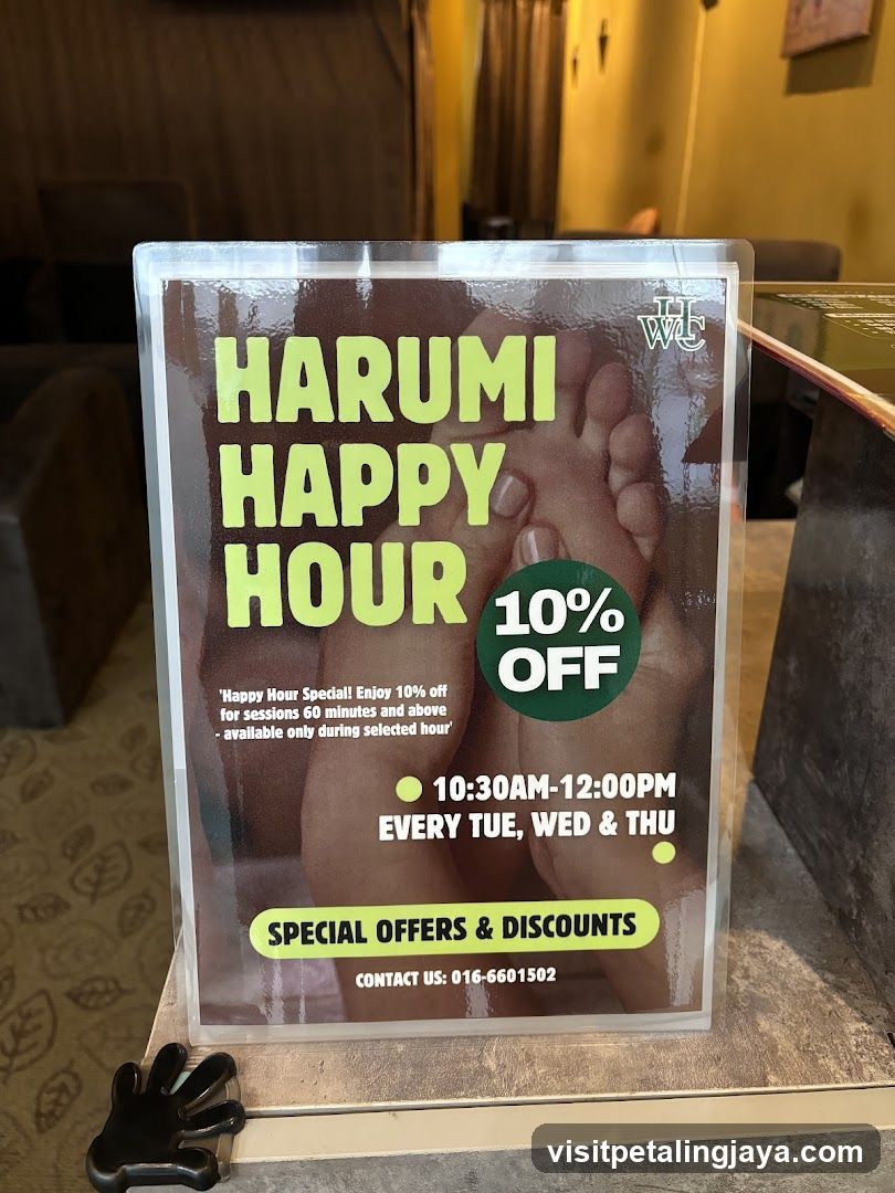 Harumi Happy Hour Sign
