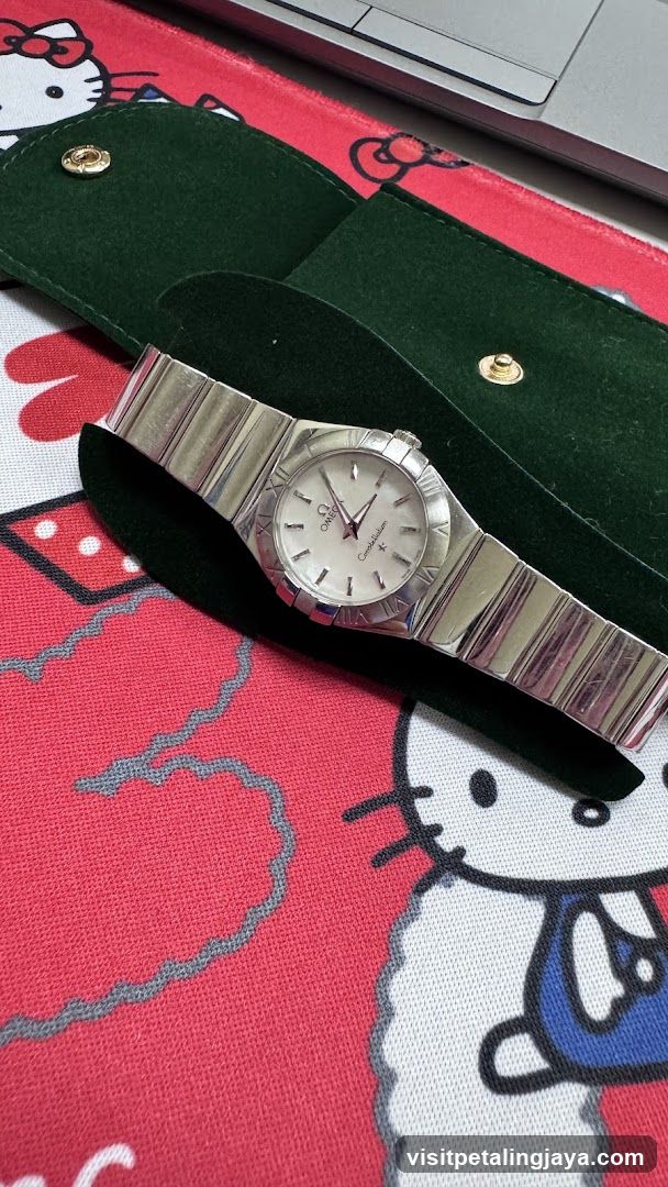 Omega Watch on Velvet Case