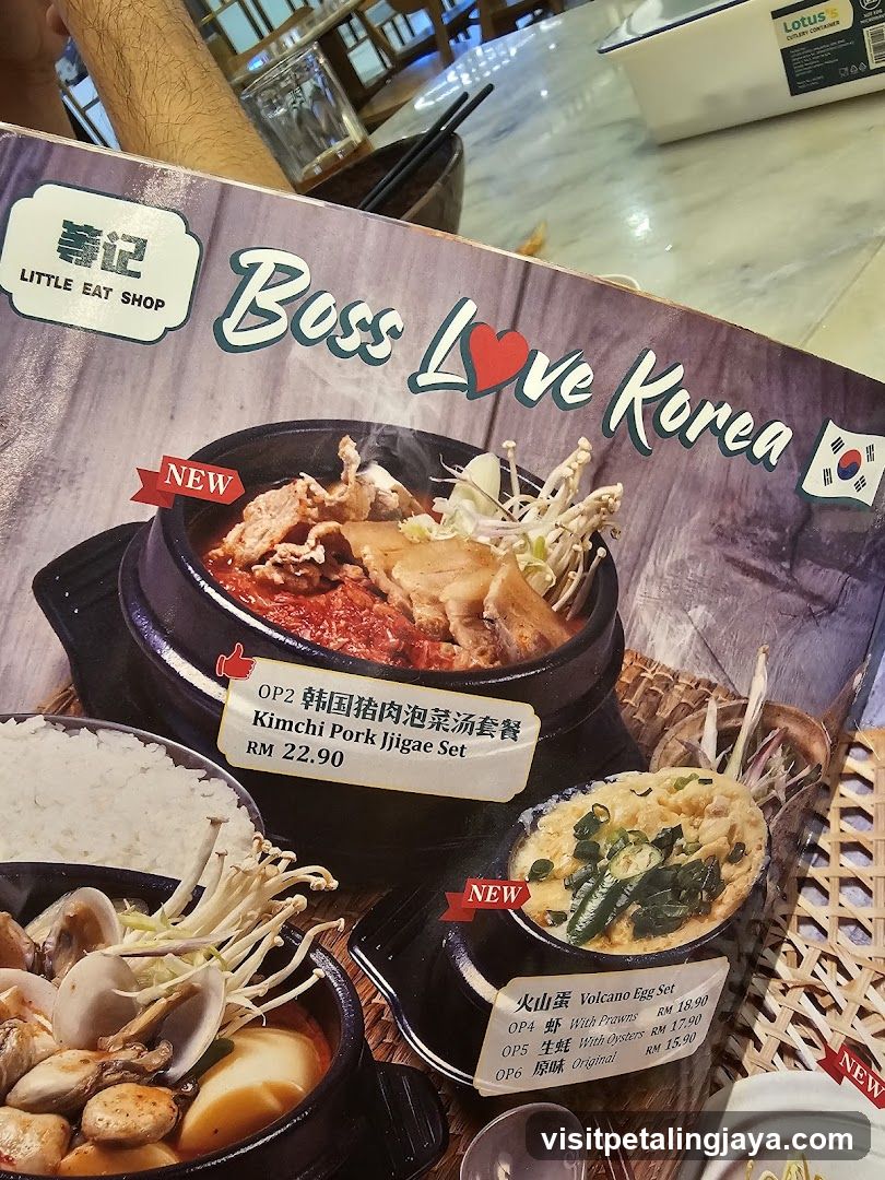 Boss Love Korea Menu