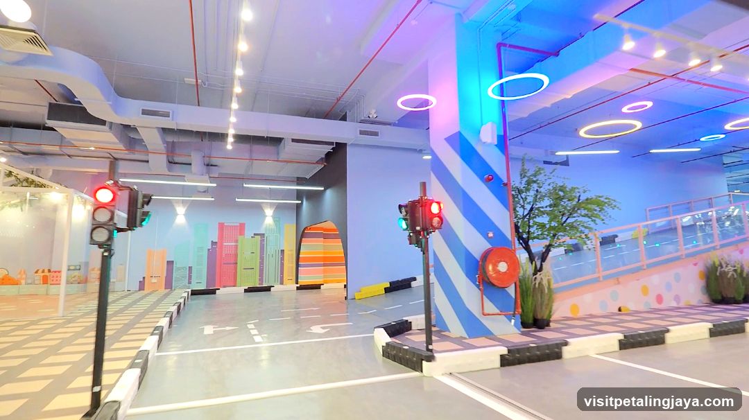 Colorful Indoor Parking Area