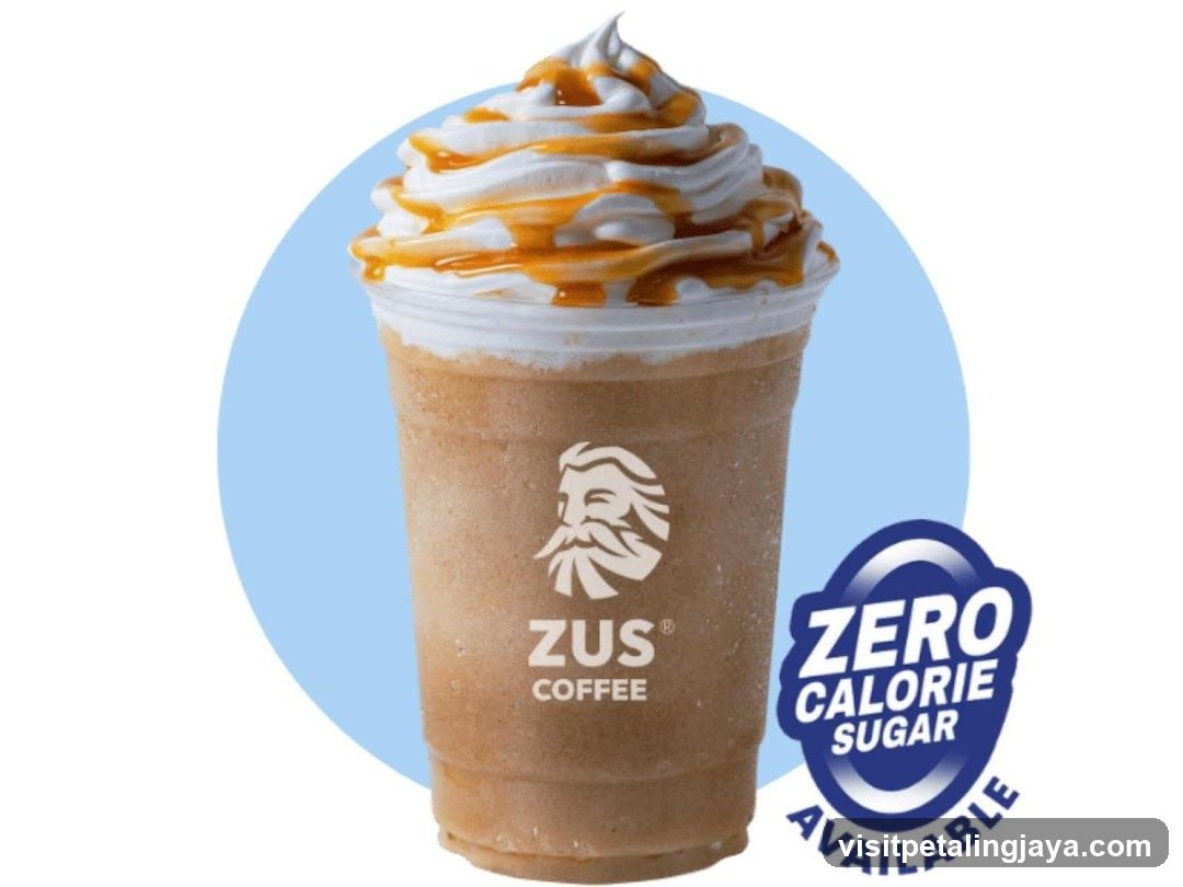 Zus Coffee Iced Frappuccino with Caramel Drizzle
