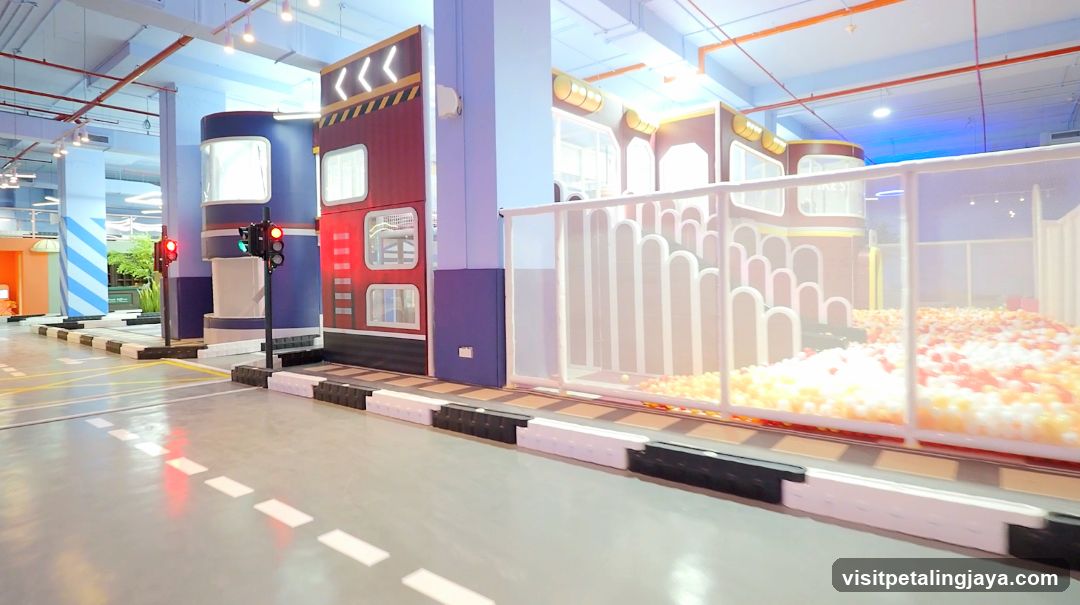 Indoor Play Area with Ball Pit and Train Theme