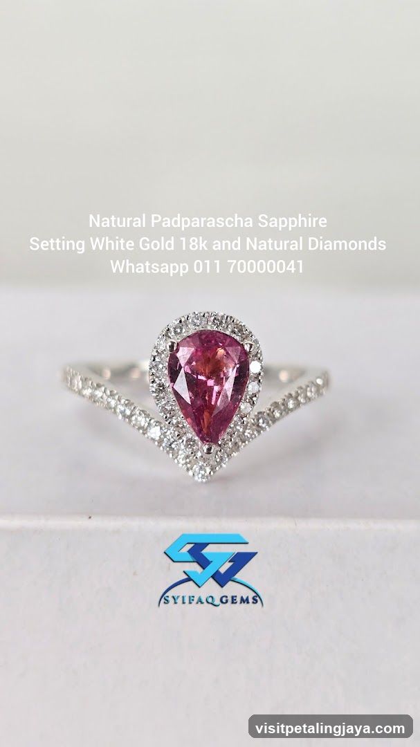 Natural Padparascha Sapphire Ring