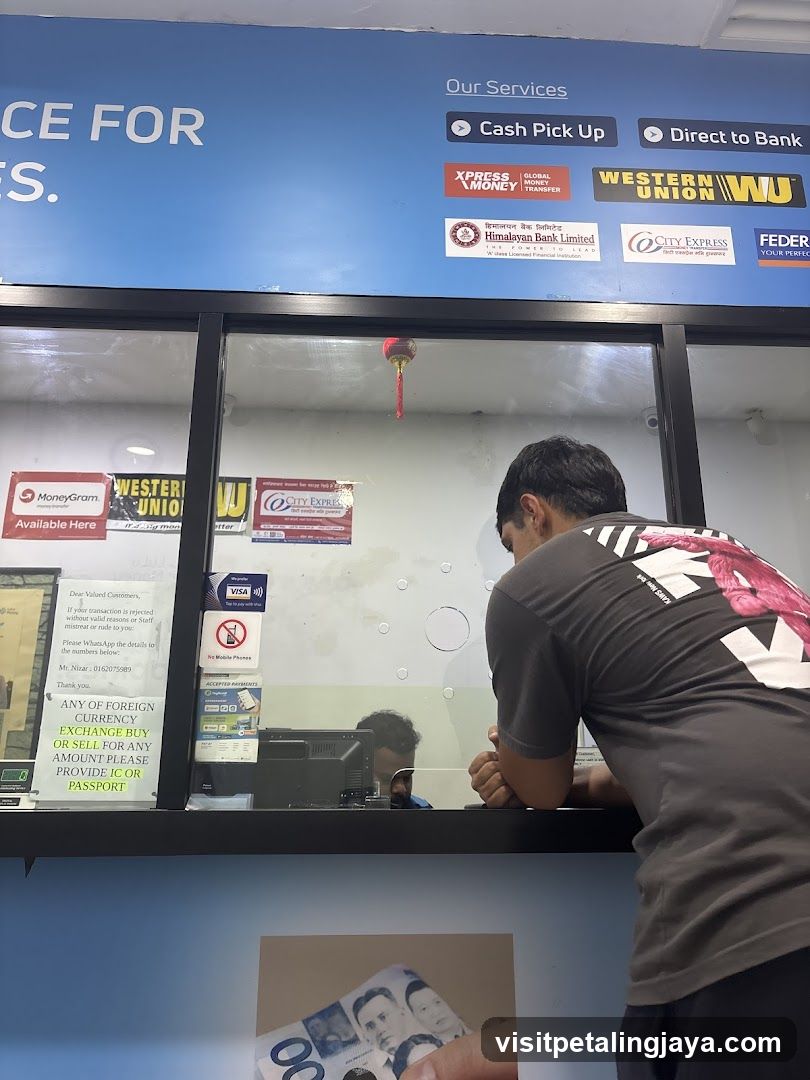 Currency Exchange Counter Interior View