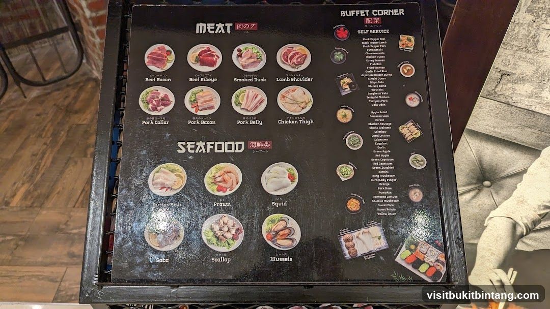 Buffet Corner Menu