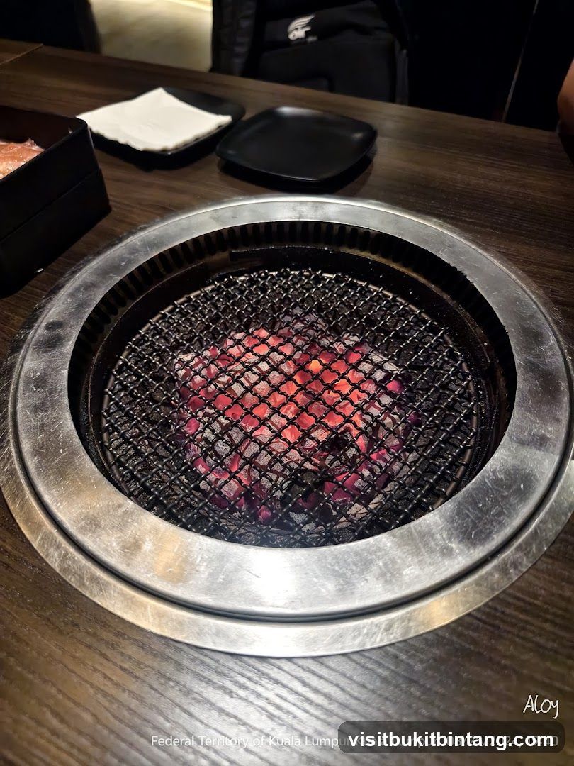 Grill with Hot Coals