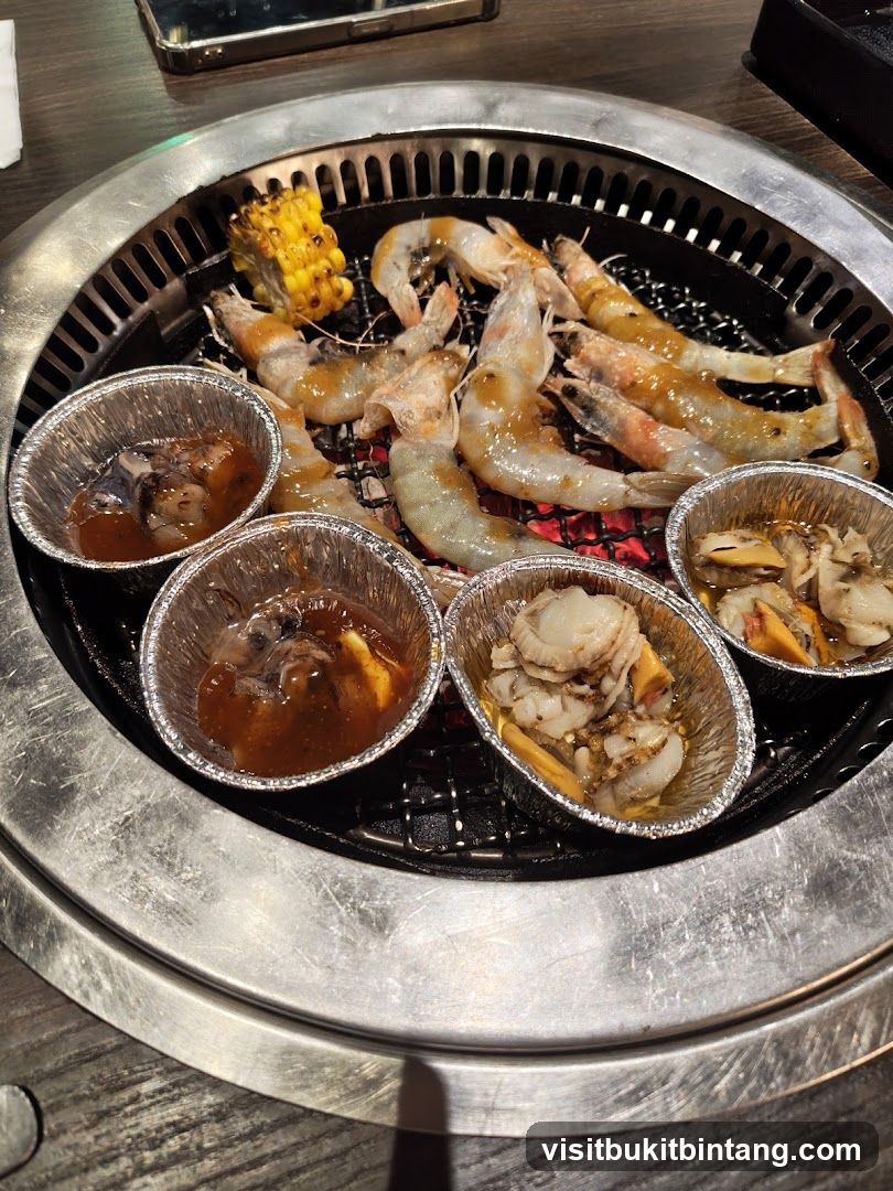 Grilled Seafood and Corn
