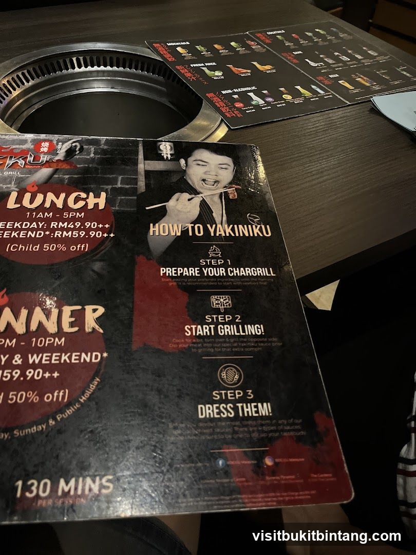 Yakiniku Menu and Instructions