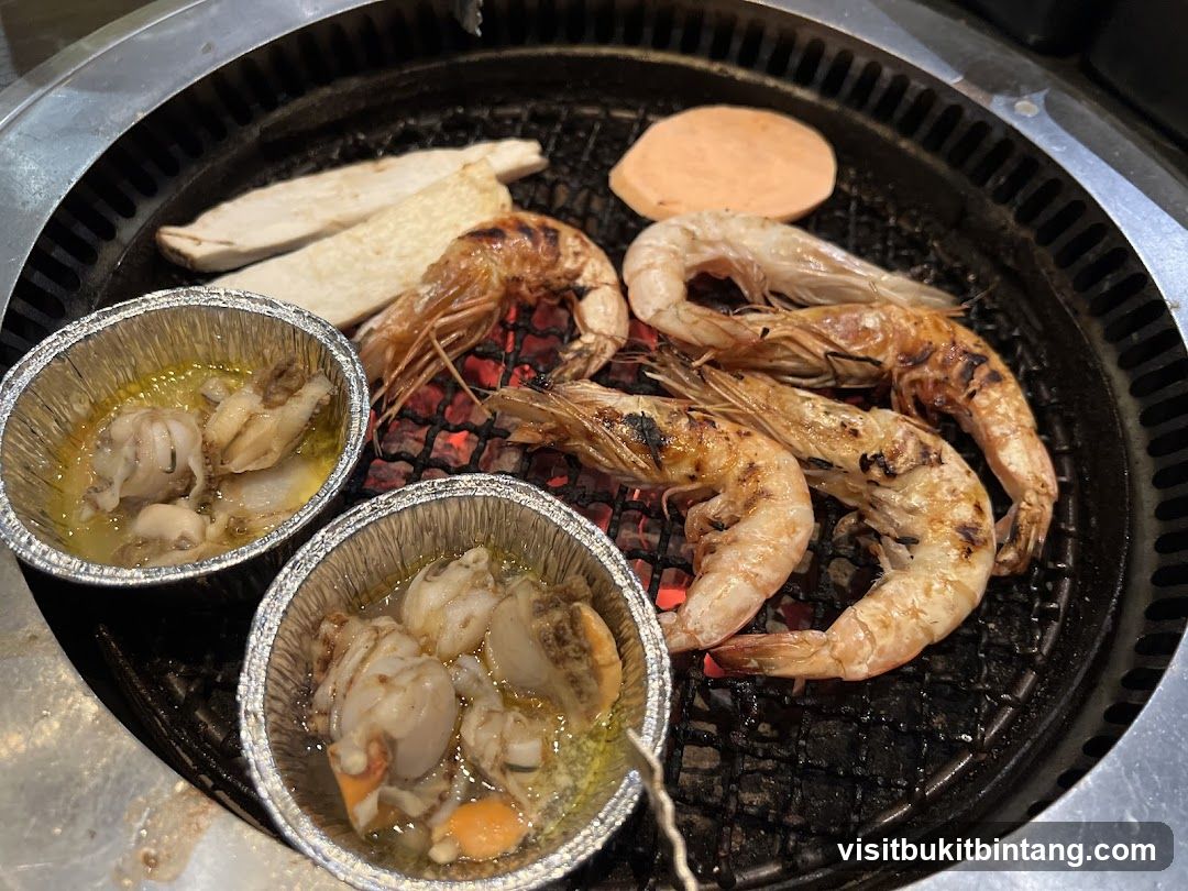 Grilled Seafood and Vegetables