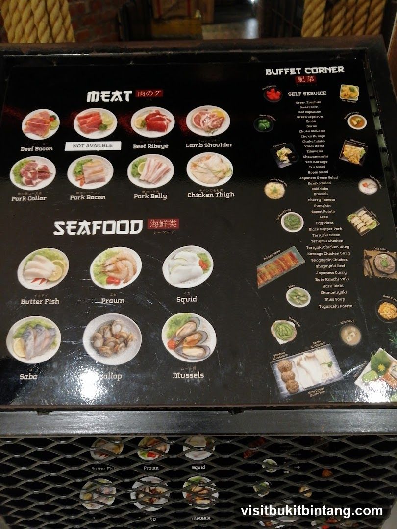 Meat and Seafood Menu