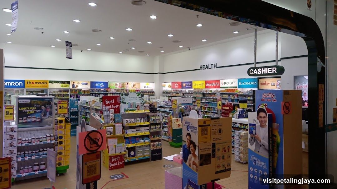 Health and Cashier Area in a Pharmacy Store