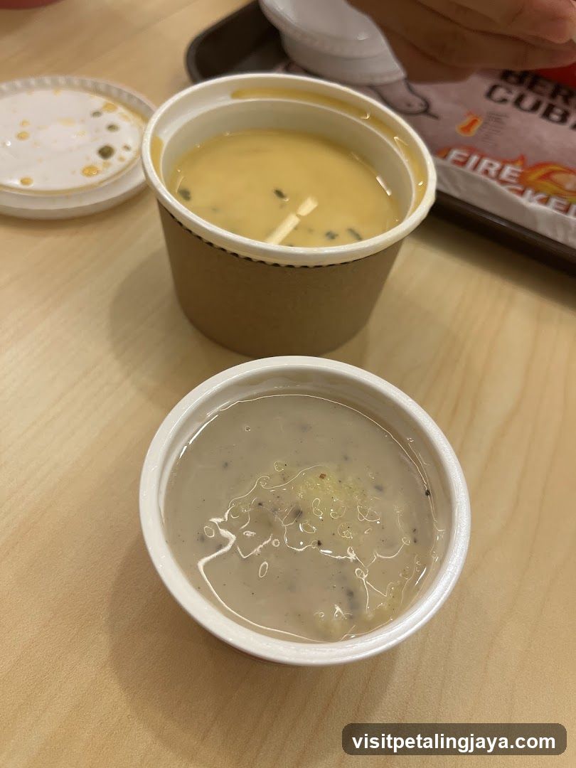 Soup and Drink on Table