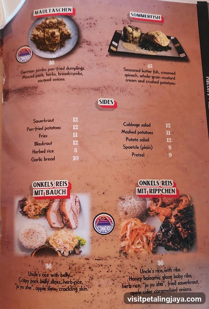 Restaurant Menu Page
