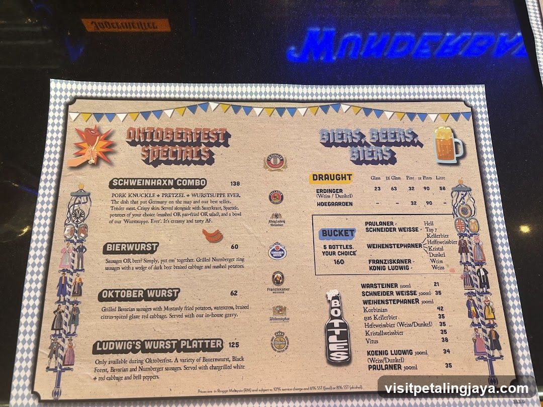 Oktoberfest Specials & Beers Menu