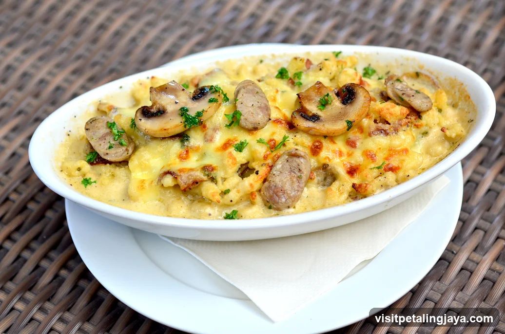 Baked Macaroni and Cheese with Mushrooms