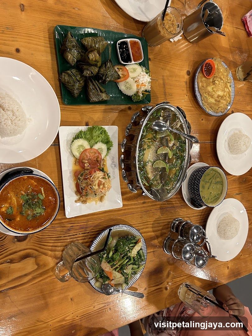 Thailand-style meal spread