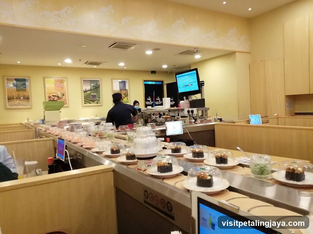 Sushi Conveyor Belt Restaurant Interior