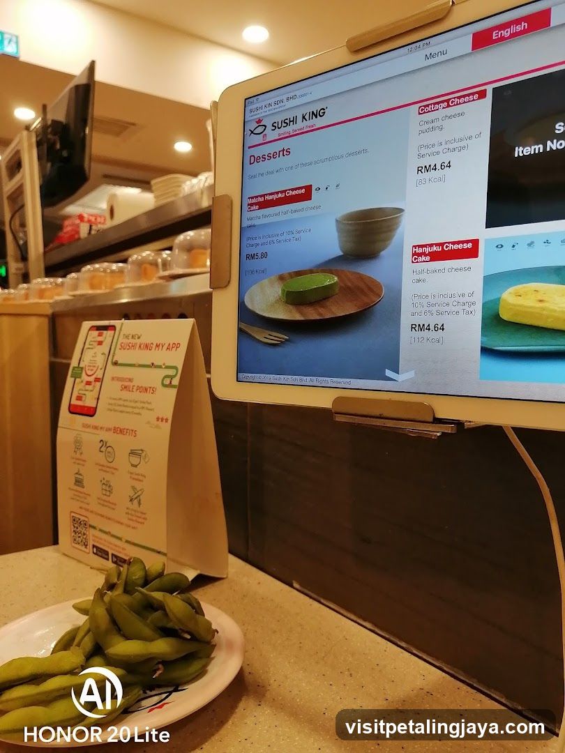 Sushi King Dessert Menu Display