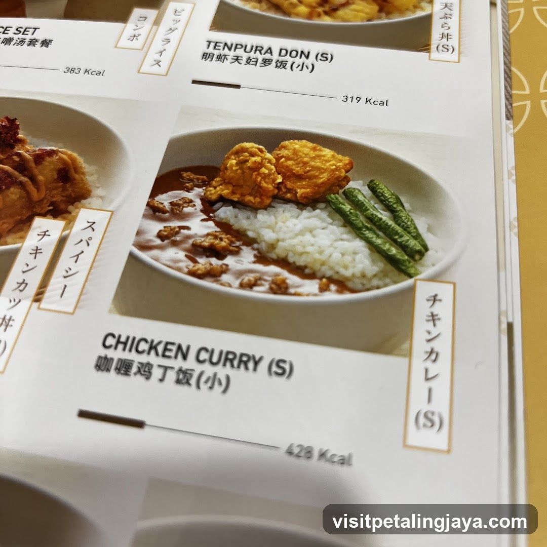 Japanese Restaurant Menu Page