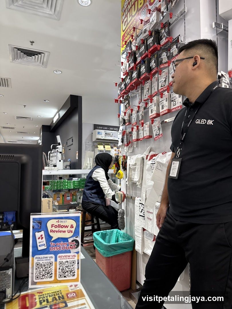 Store Interior with Staff and Products
