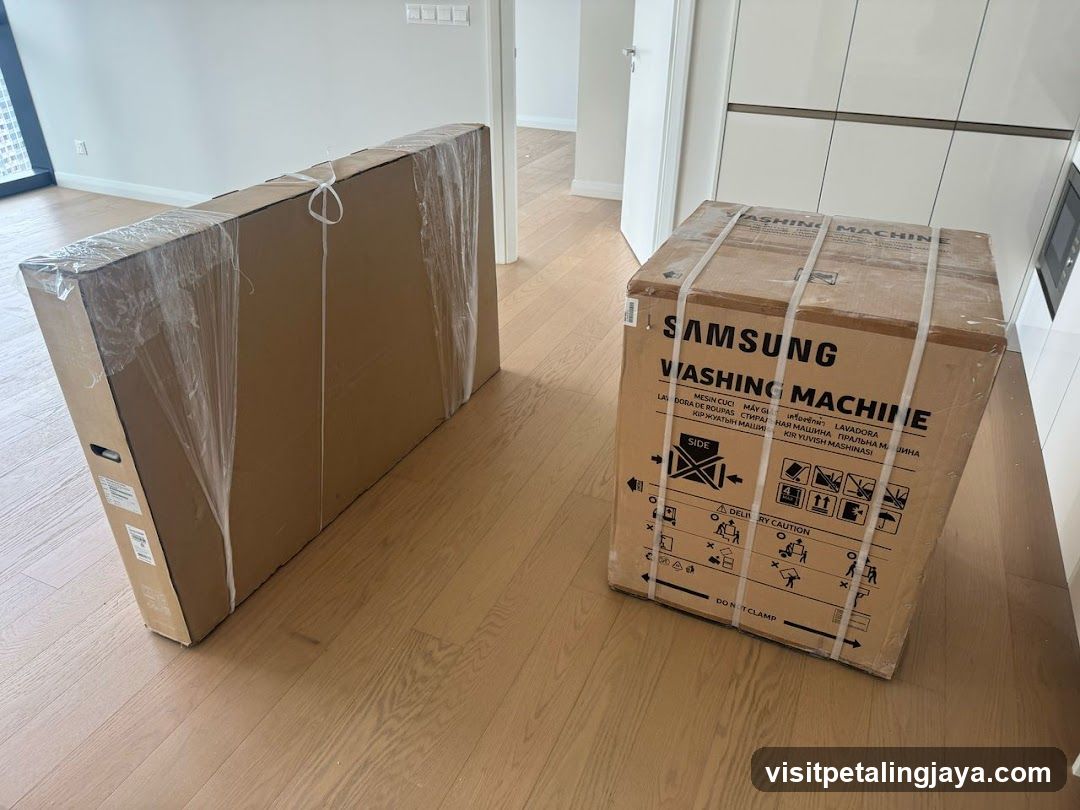 Unpacked Appliances in Apartment