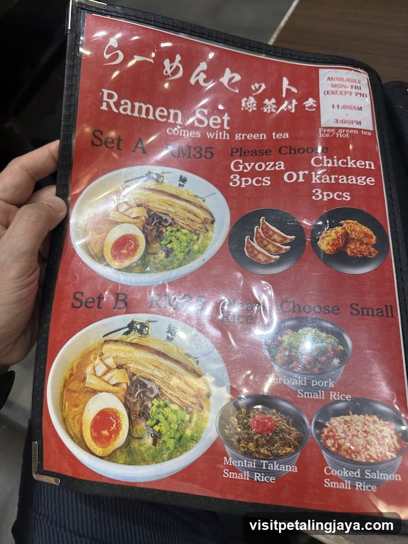 Ramen Set Menu