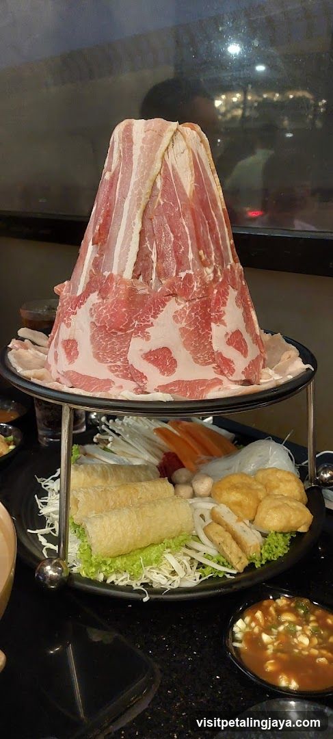 Hot Pot Spread with Meat Tower