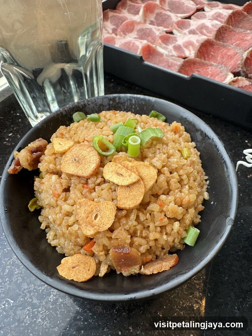 Fried Rice with Meat and Green Onions
