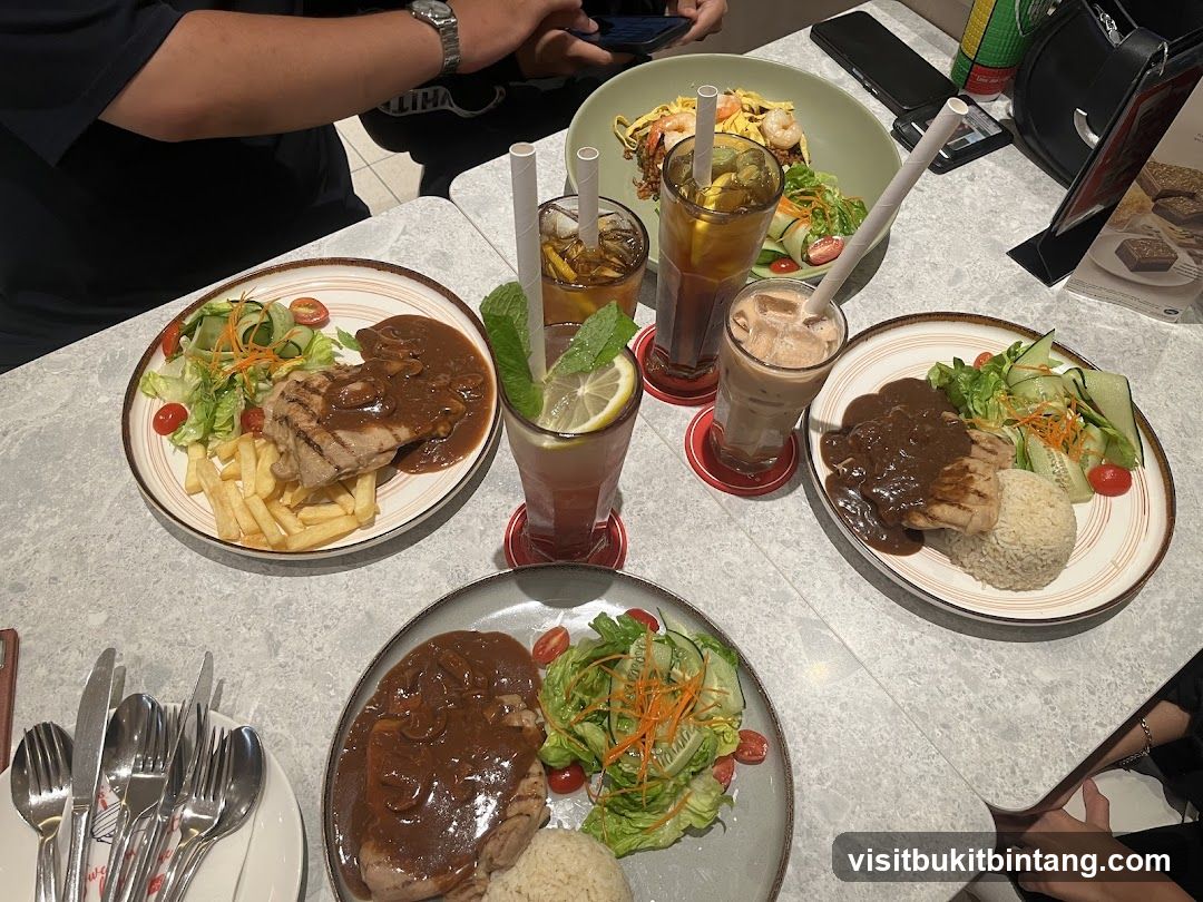 Diners Enjoying Meals