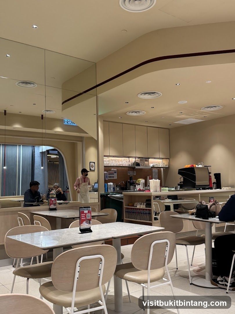 Cafe Interior with Tables and Chairs