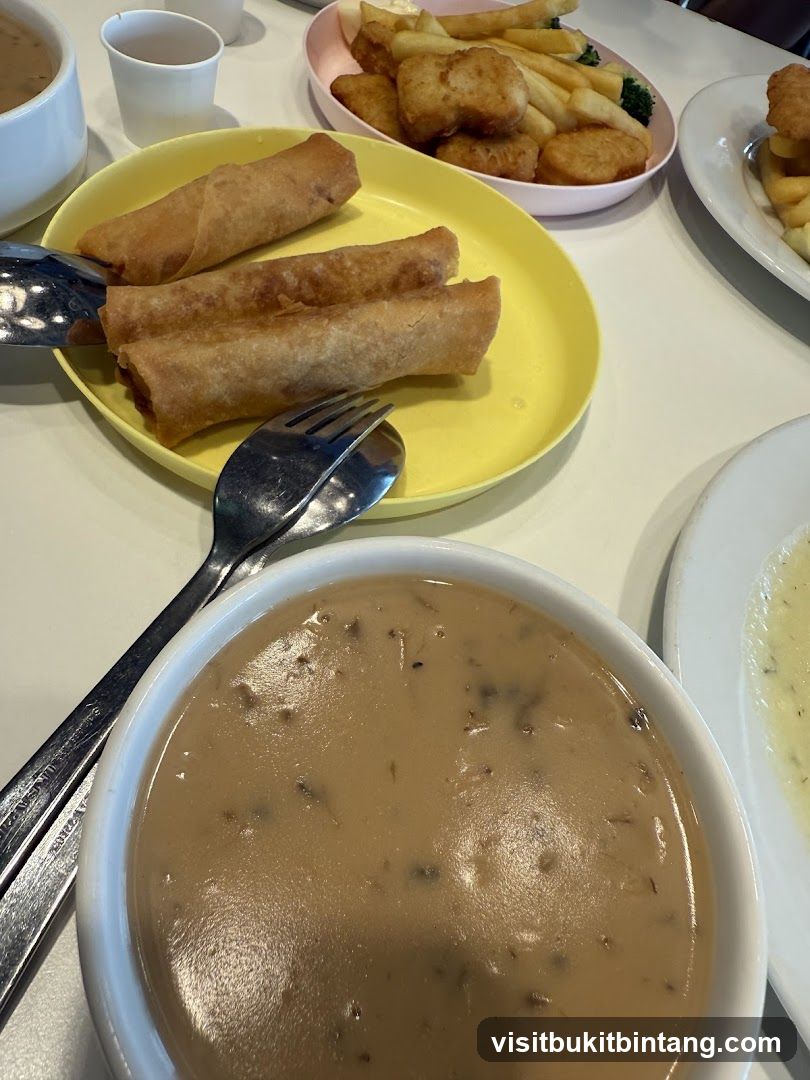Soup and Spring Rolls