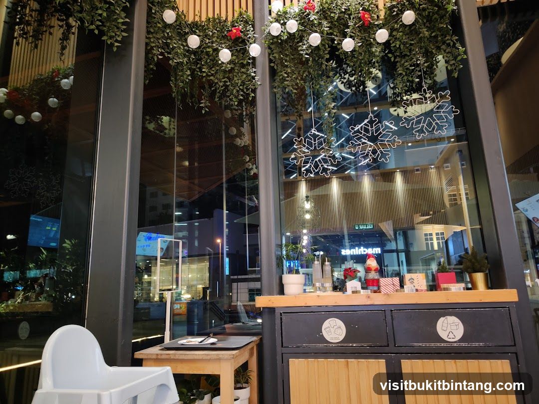 Christmas Decorations in a Restaurant