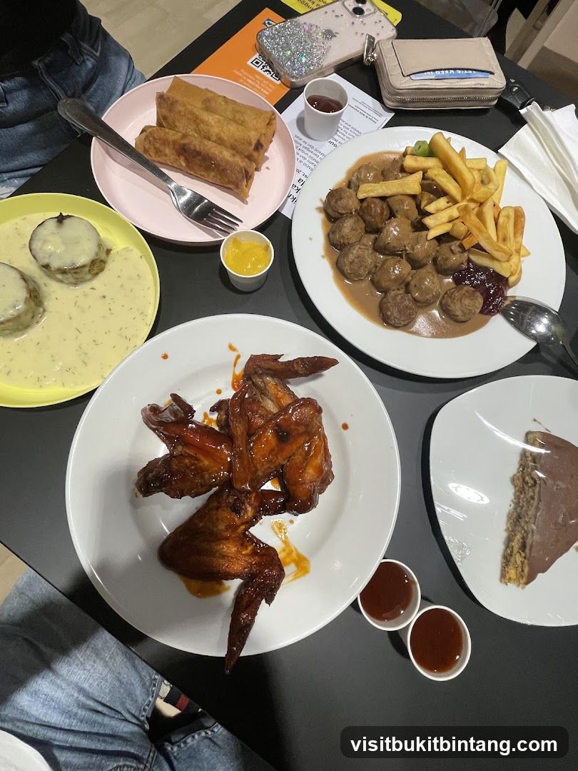 Table with various dishes