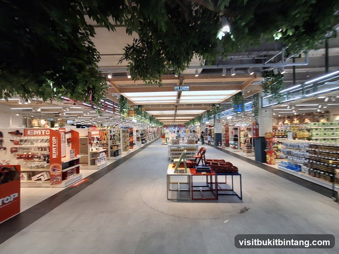 Interior of a large retail store