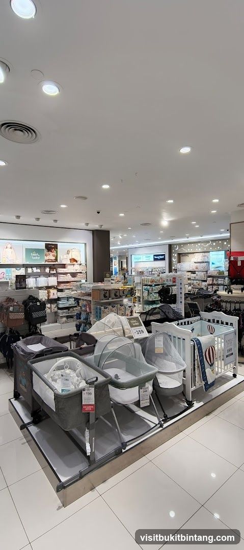Baby cribs and nursery furniture display
