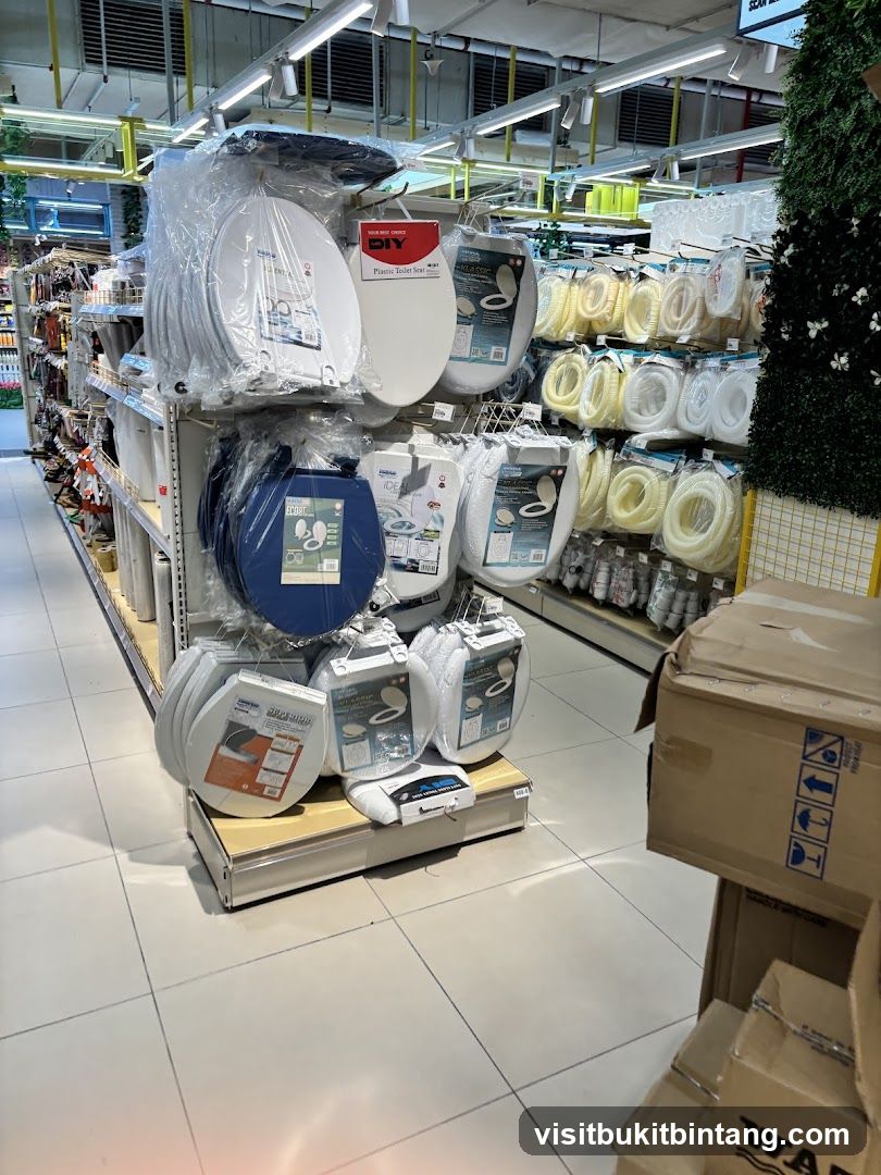Toilet Seats and Bathroom Accessories Display