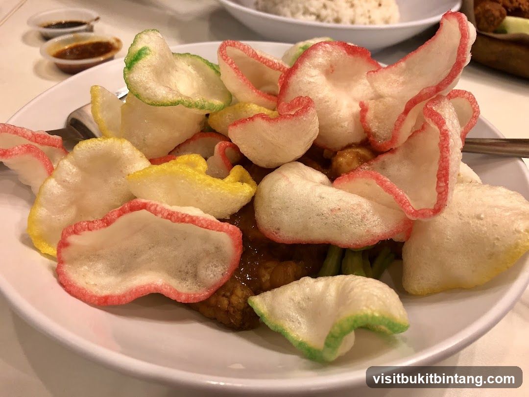 Colorful Prawn Crackers with Sauce