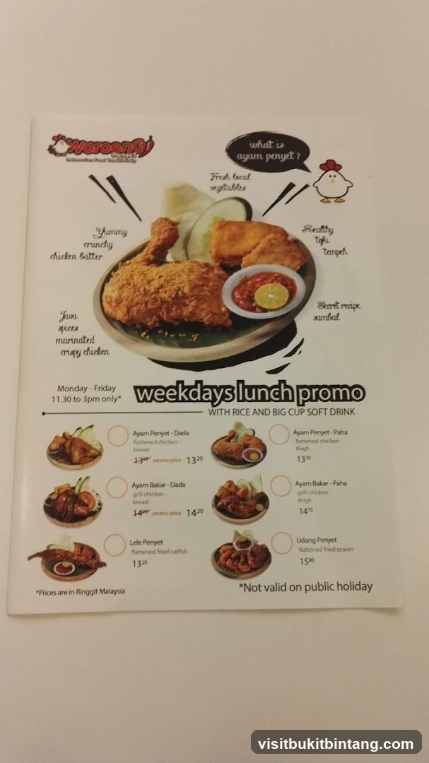 Weekdays Lunch Promo