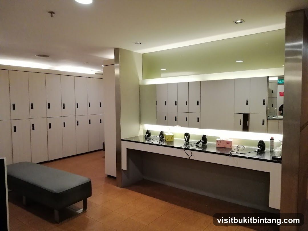 Locker Room with Hair Dryers