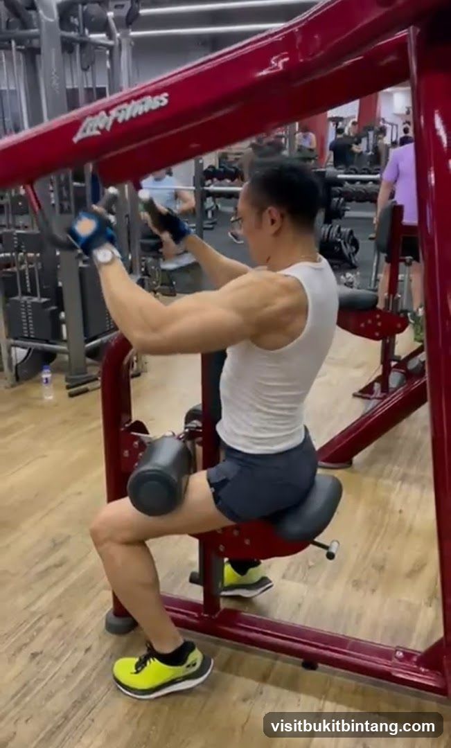 Man exercising in a gym