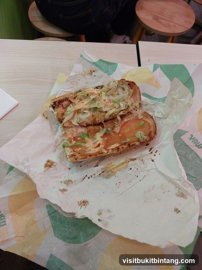 Sandwich on branded paper