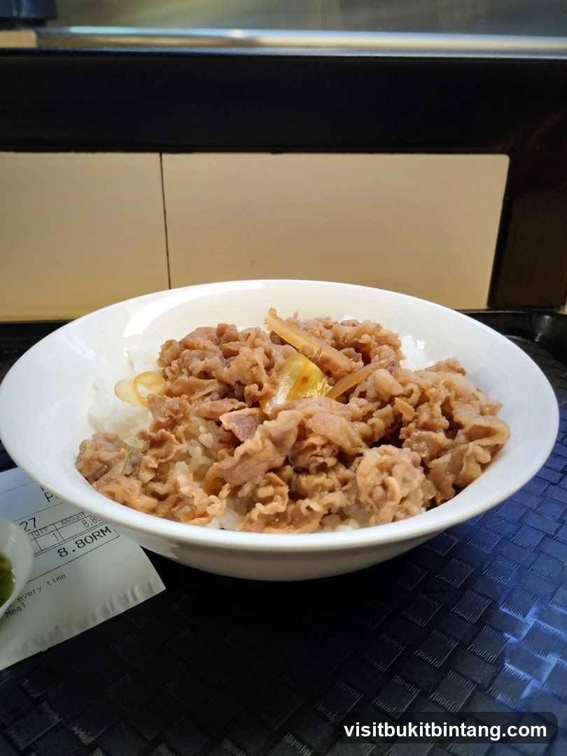 Beef bowl with rice