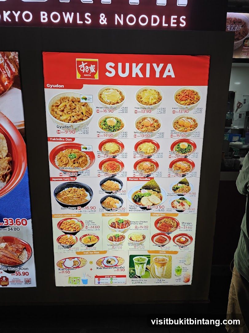 SUKIYA Menu
