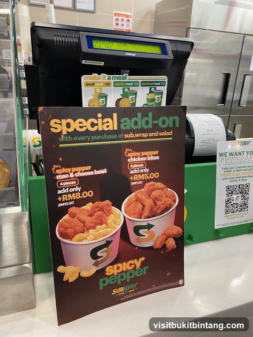 Subway Special Add-On Promotion