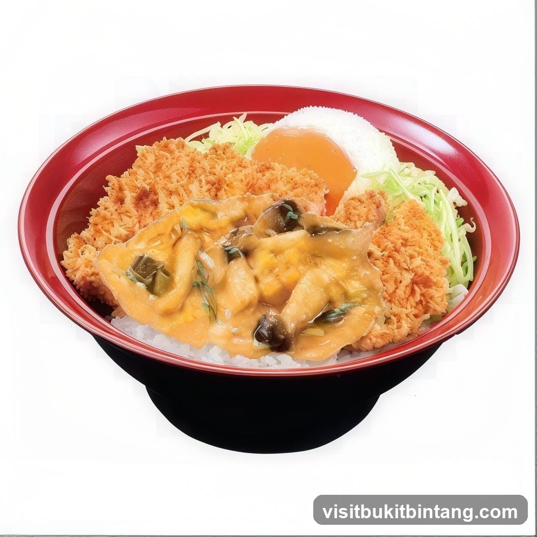 Donburi with Fried Pork and Sauce